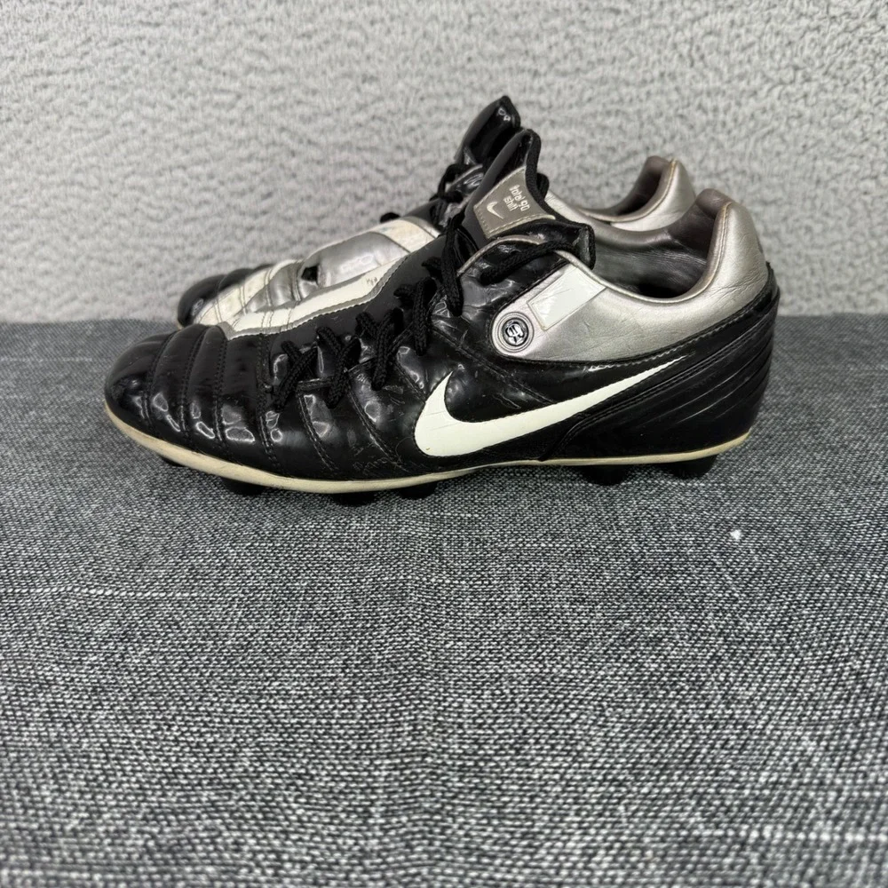 Nike Total 90 Shift Soccer Cleats Mens 8.5 Black Silver‎ 313995-011 2006 Vintage